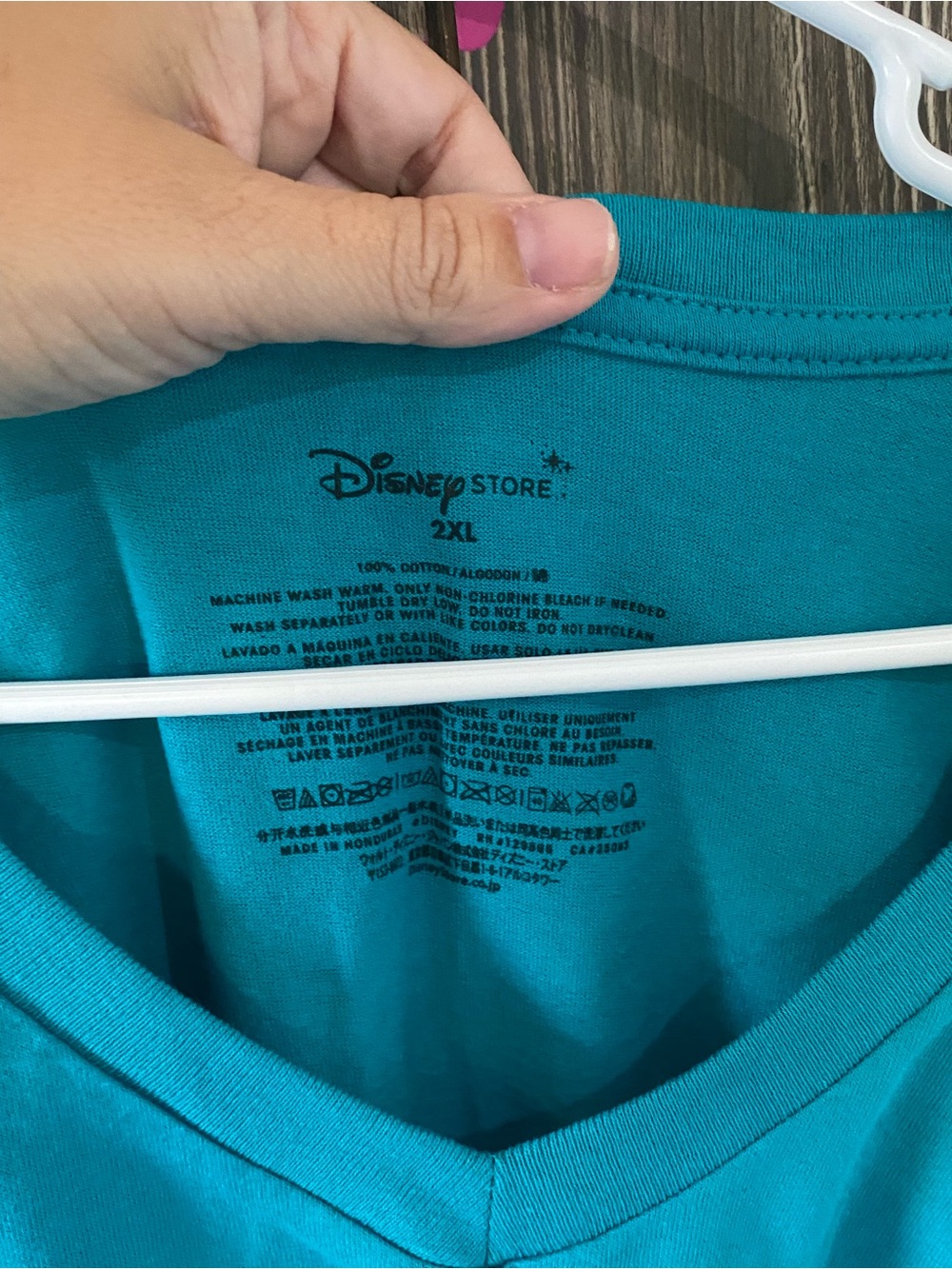 Disney Teal Elsa Graphic V-Neck Shirt - Picture 6 of 6